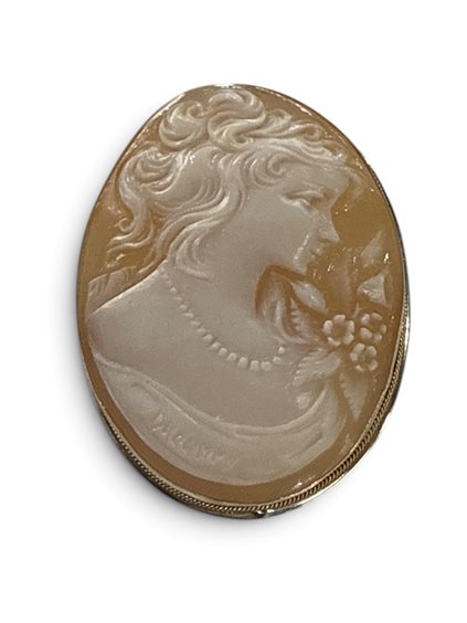 Broche Mandile 1922 Mujer Cammei  in Plata Conchiglia 2MSPCM187 - 2MSPCM187